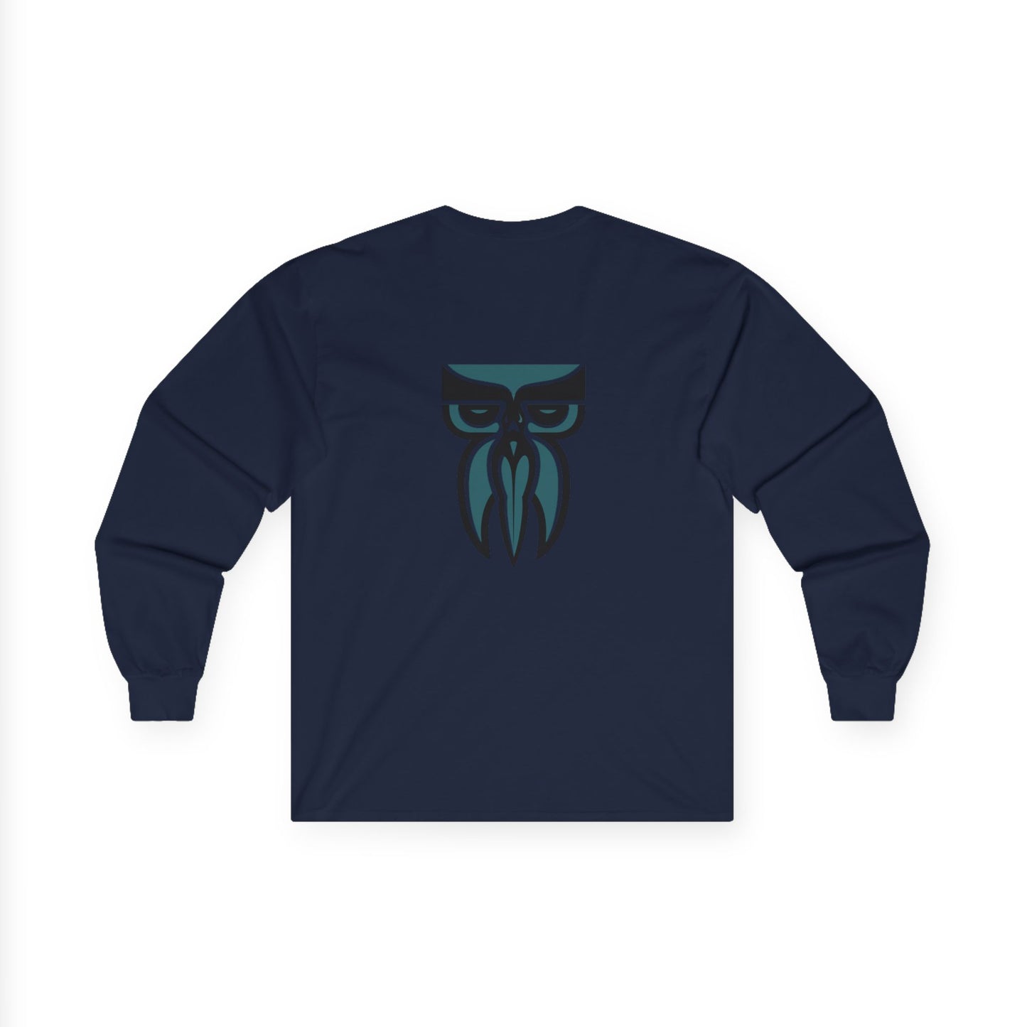 Boloswa Long Sleeve Tee — Bold Text Graphic Cotton Shirt