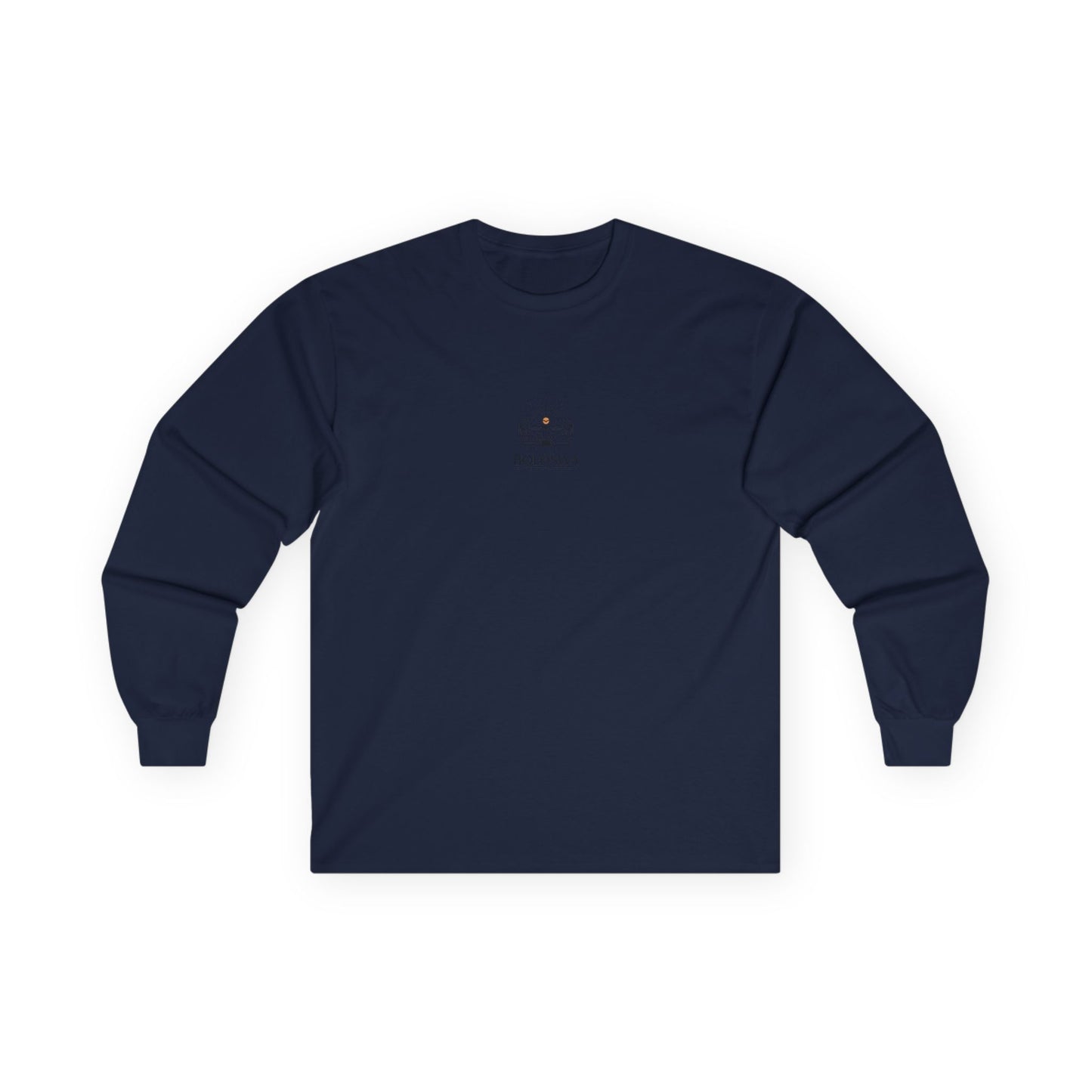 Boloswa Long Sleeve Tee — Bold Text Graphic Cotton Shirt