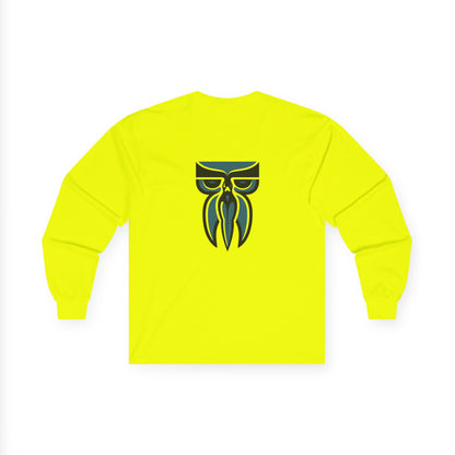 Boloswa Long Sleeve Tee — Bold Text Graphic Cotton Shirt