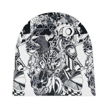 Inik Artistic Beanie - Cool Black and White Design