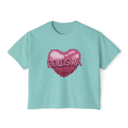 Women's wayom Tee - Heart Design with 'BOLOSWA' | Trendy Casual Wear