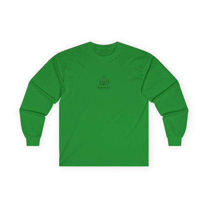 Boloswa Long Sleeve Tee — Bold Text Graphic Cotton Shirt