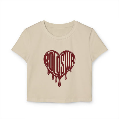 Bold Love Women's Baby Tee - Cute Graphic Crop Top for Everyday Wear