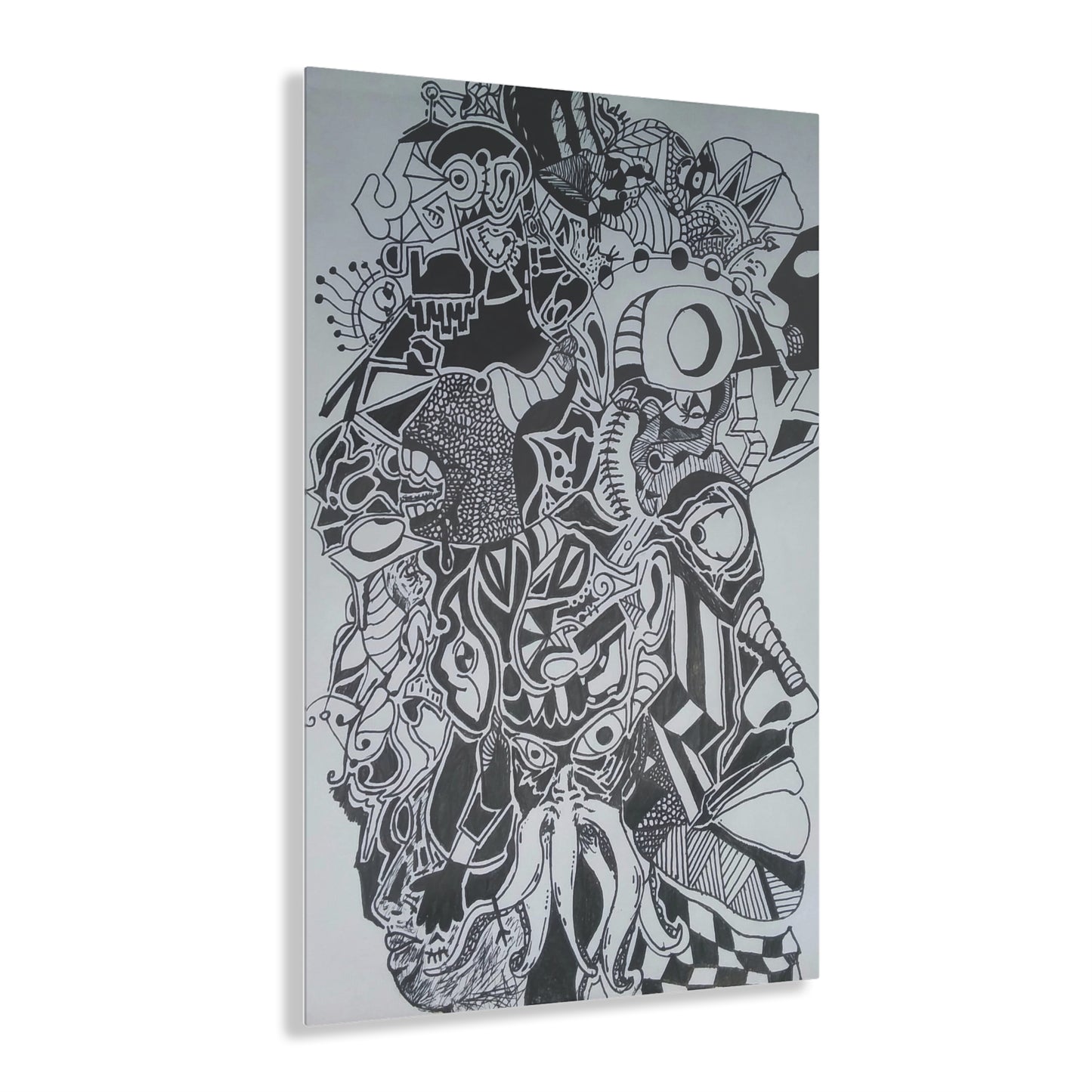 Modern Abstract Acrylic Print - Thought-Provoking Wall Art for Home or Office