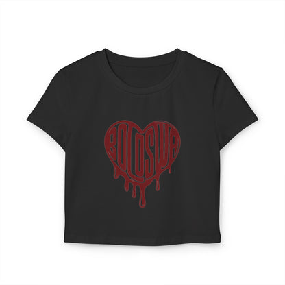Bold Love Women's Baby Tee - Cute Graphic Crop Top for Everyday Wear
