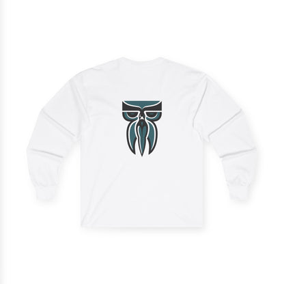 Boloswa Long Sleeve Tee — Bold Text Graphic Cotton Shirt