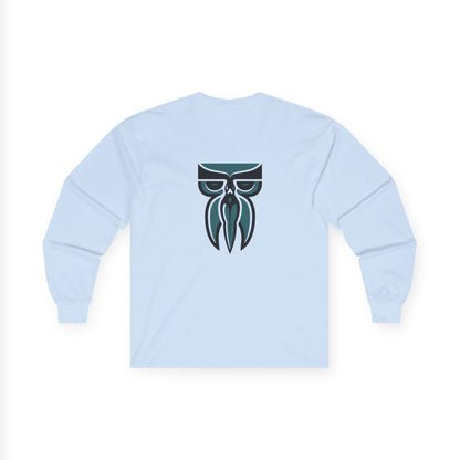 Boloswa Long Sleeve Tee — Bold Text Graphic Cotton Shirt