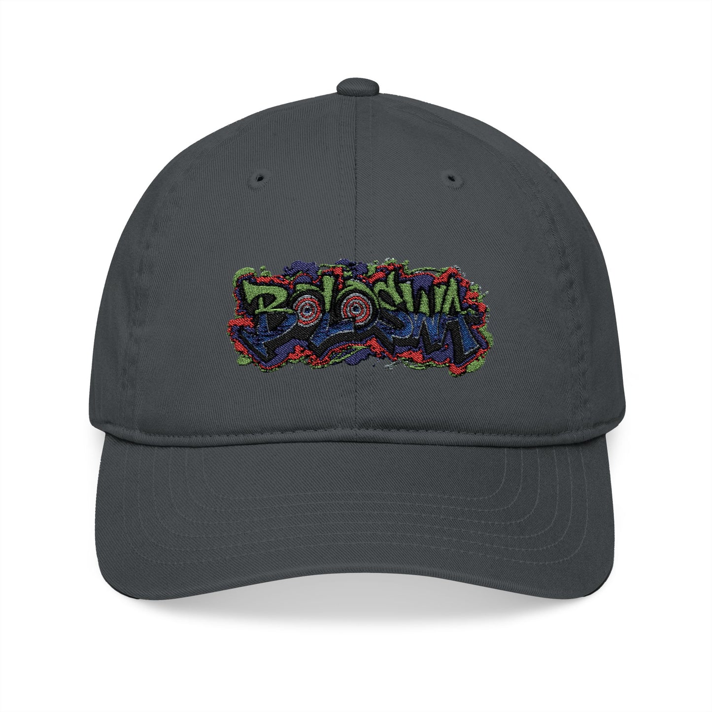 Colorful Graphic Embroidered Organic Baseball Cap - Casual Streetwear Accessory