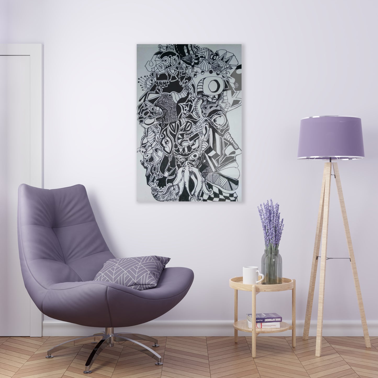 Modern Abstract Acrylic Print - Thought-Provoking Wall Art for Home or Office