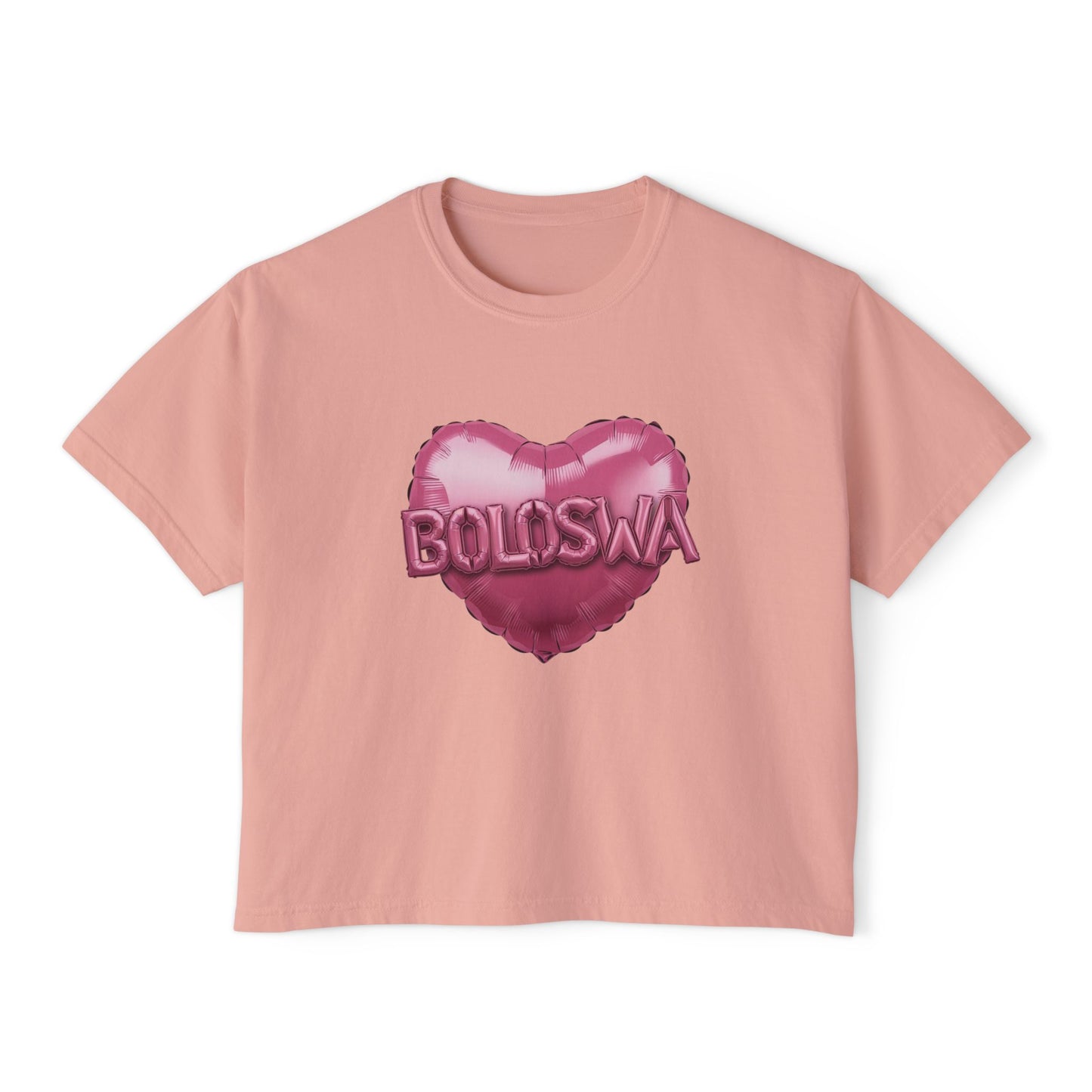 Women's wayom Tee - Heart Design with 'BOLOSWA' | Trendy Casual Wear