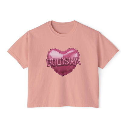 Women's wayom Tee - Heart Design with 'BOLOSWA' | Trendy Casual Wear